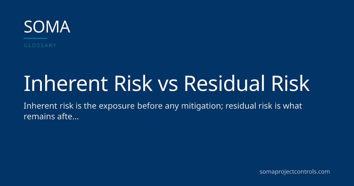 Inherent Risk vs Residual Risk · SOMA Project Controls